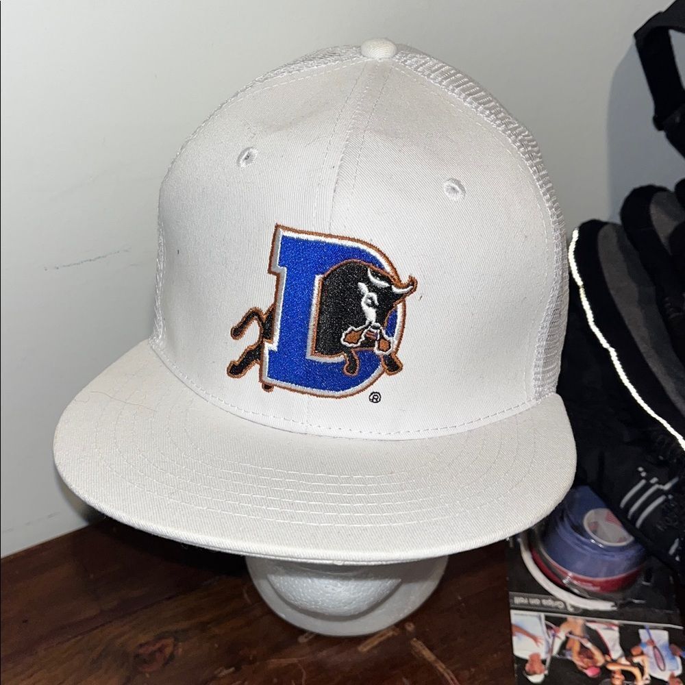 New NWOT White Durham Bulls collab Carolina Hurricanes Mesh cap hat Flat Bill